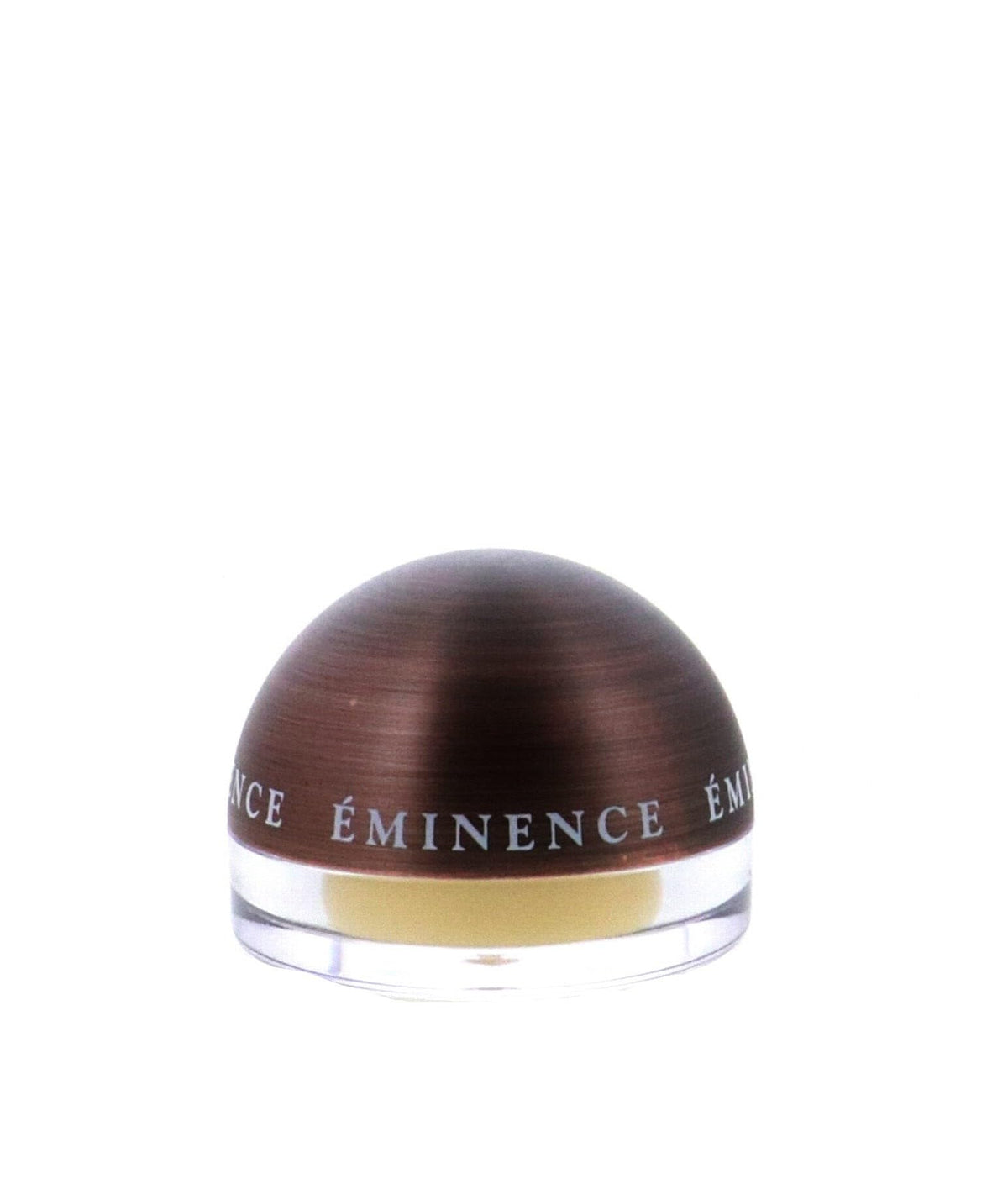 Eminence texture close-up of balm surface, shows smooth botanical finish