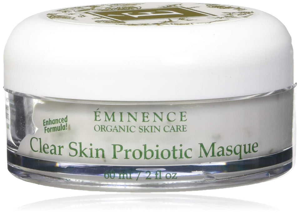 Eminence jar front view showing label and clear-skin benefits