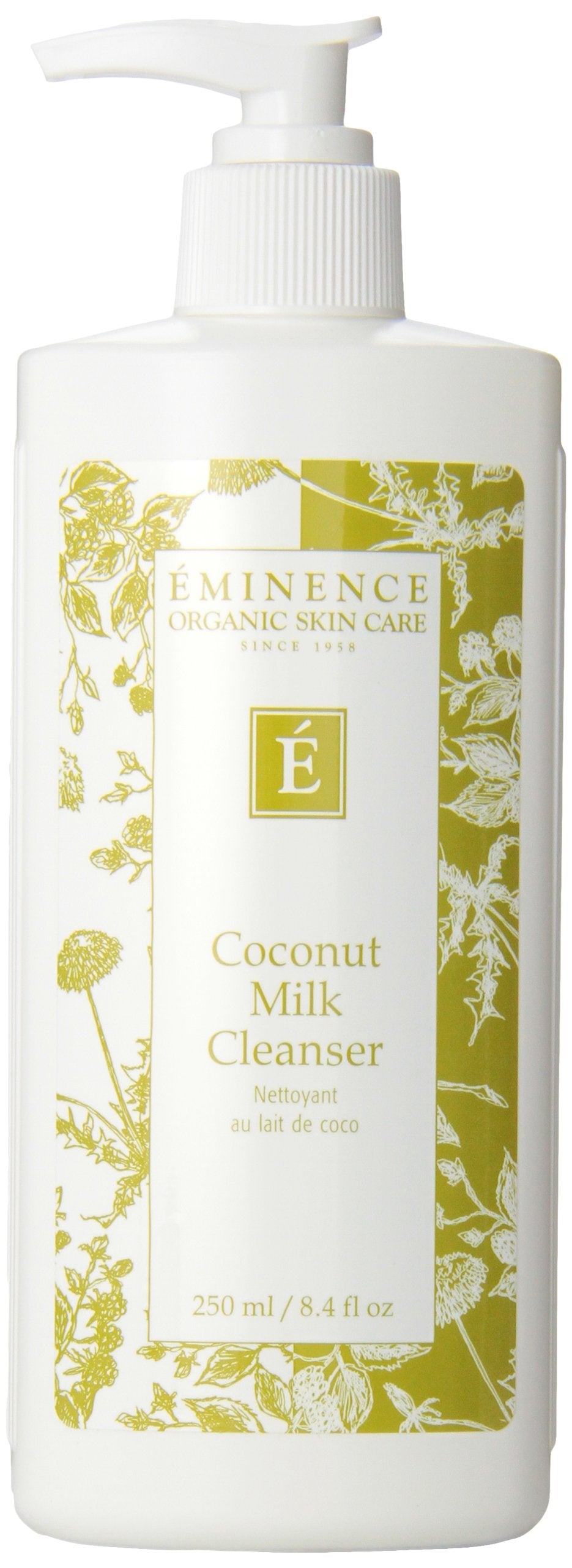 Eminence bottle front view showing label and hydrating cleanser benefit