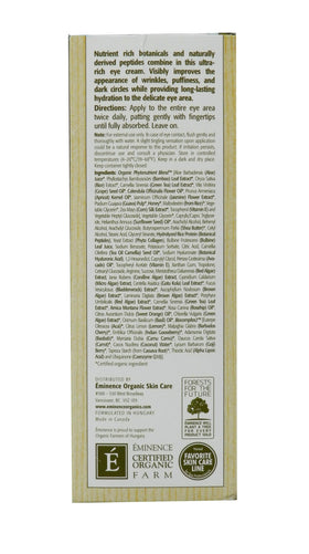 Eminence cream texture close-up illustrating rich, hydrating consistency for delicate skin