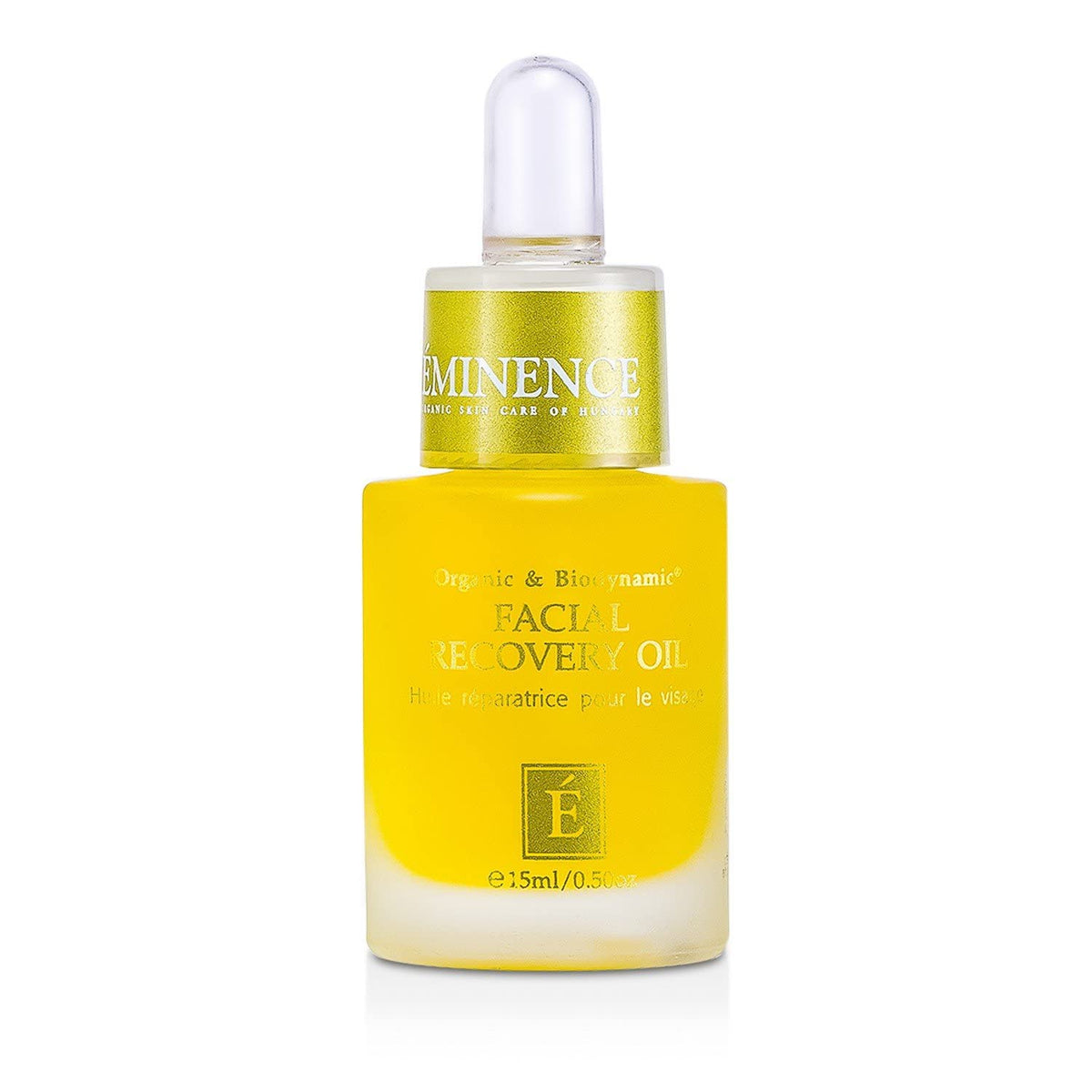 Eminence dropper dispensing oil demonstrating precise application and lightweight texture