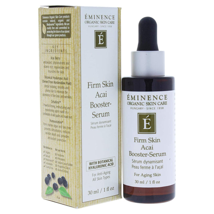 Eminence front packaging showing serum bottle and brand benefits