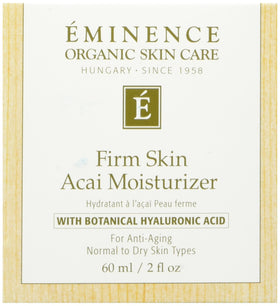 Eminence Firm Skin Acai moisturizer front jar showing product benefit of hydration
