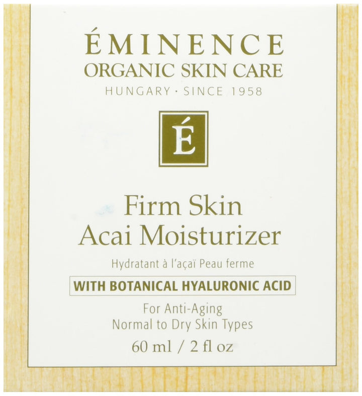 Eminence Firm Skin Acai moisturizer front jar showing product benefit of hydration