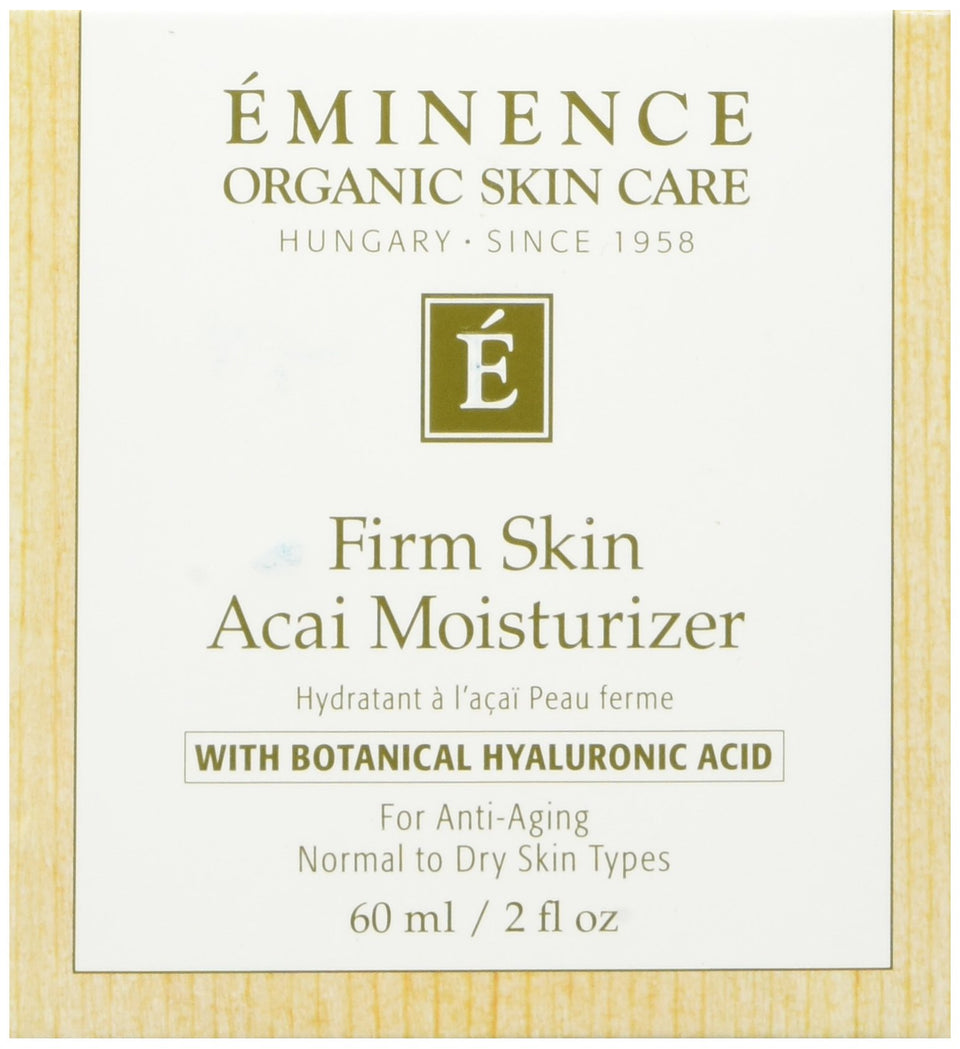 Eminence Firm Skin Acai moisturizer front jar showing product benefit of hydration