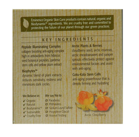 Eminence ingredients label with botanical extracts listed