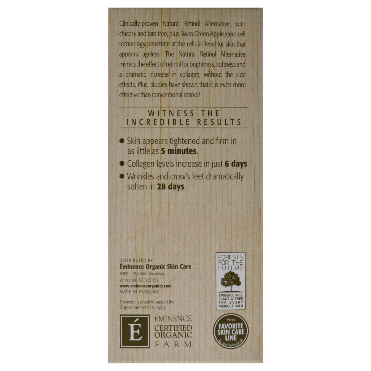 Eminence serum on bathroom counter with towel, lifestyle ease and routine-ready