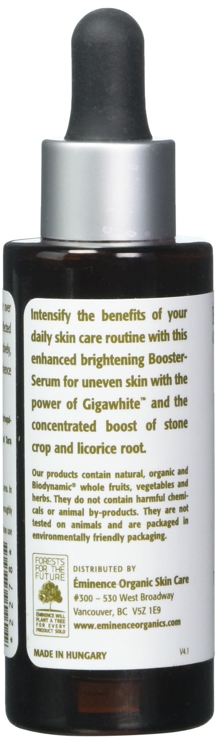 Eminence serum applied as a spot treatment demonstrating targeted brightening benefit