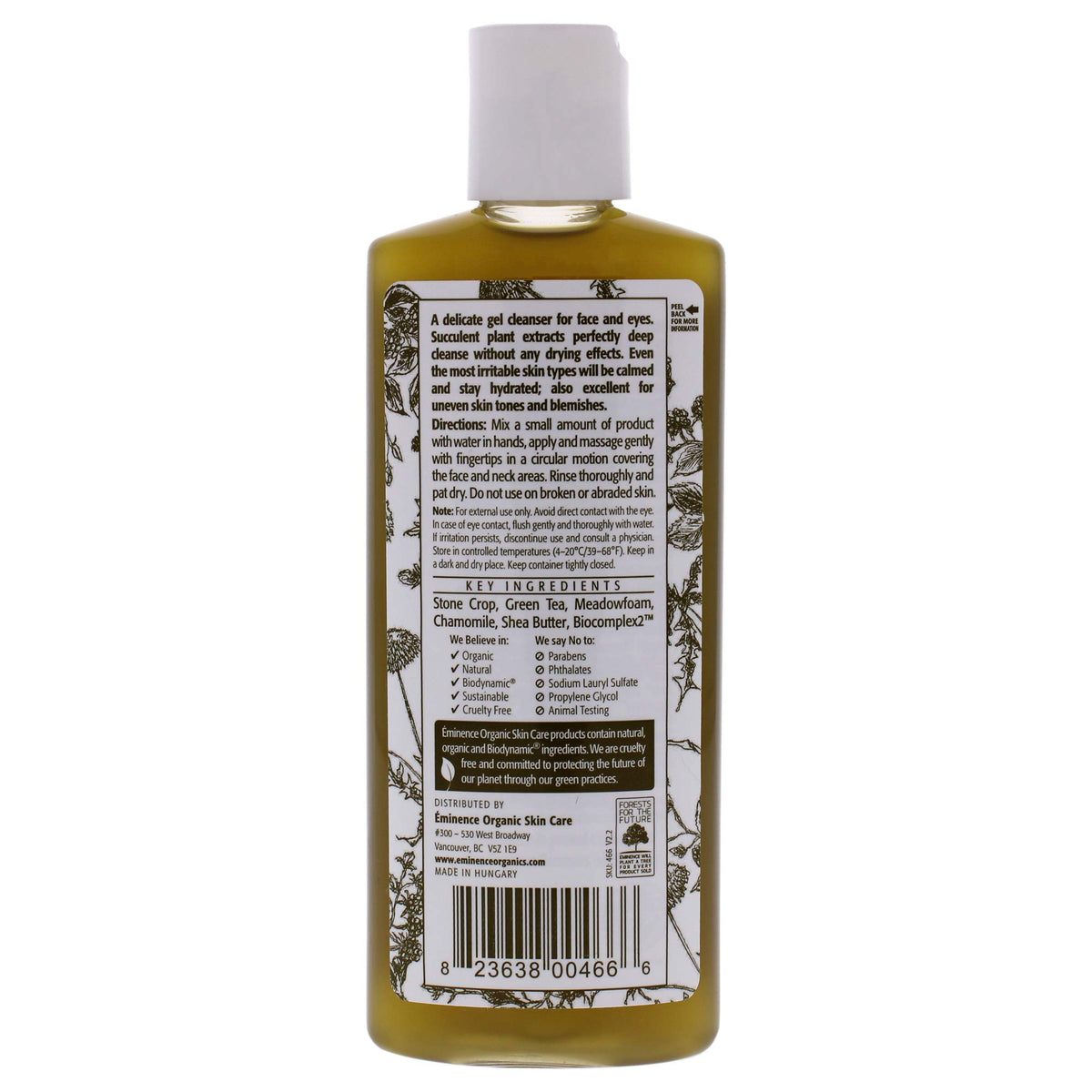 Eminence Stone Crop Gel Wash close-up of gel texture demonstrating gentle hydration