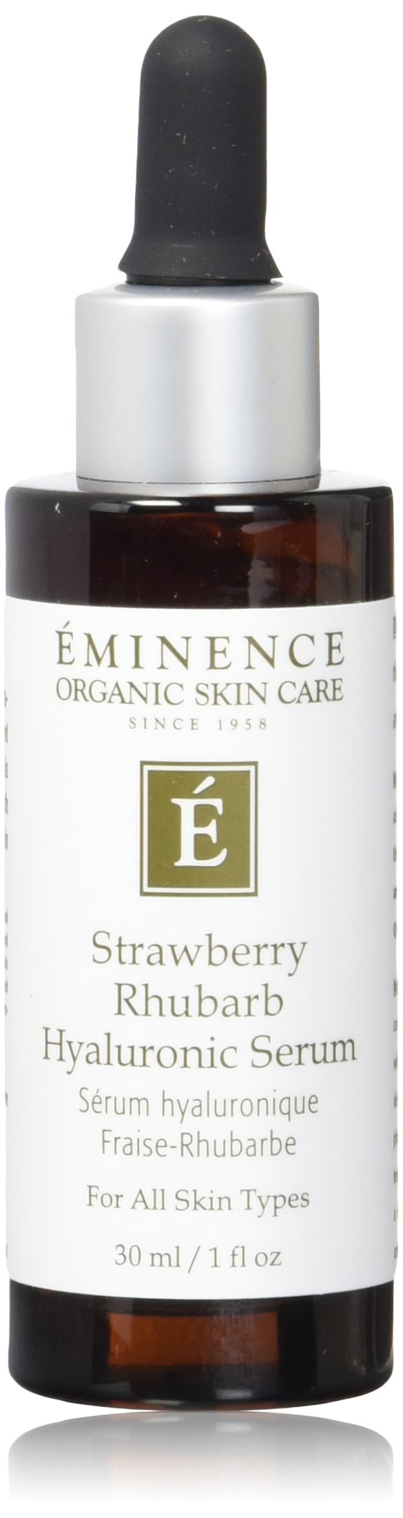 Eminence bottle front view showing label and benefits for hydrated smoother skin