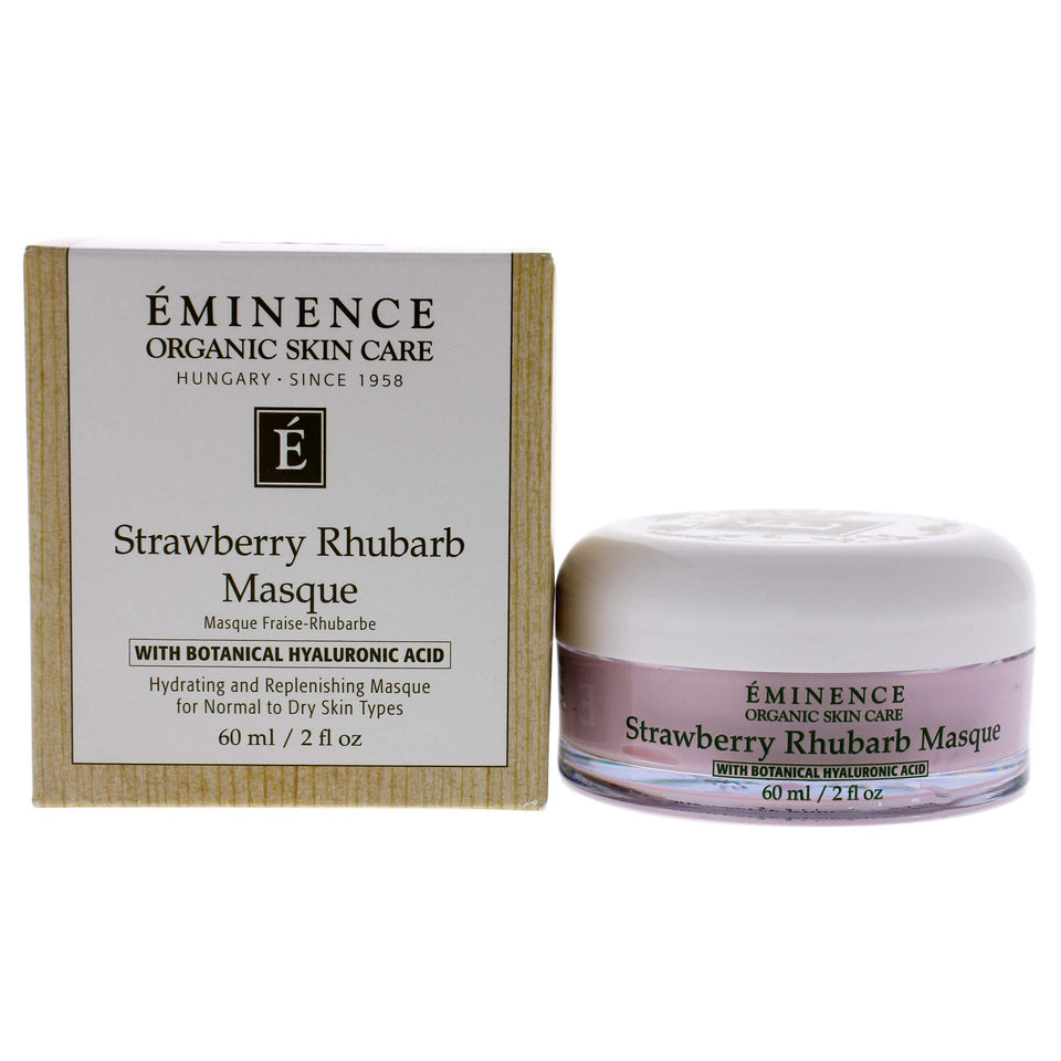 Eminence front packaging showing masque jar and clear product benefits