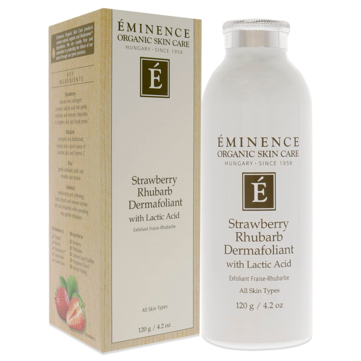 Eminence paste in hand demonstrating creamy texture and easy activation