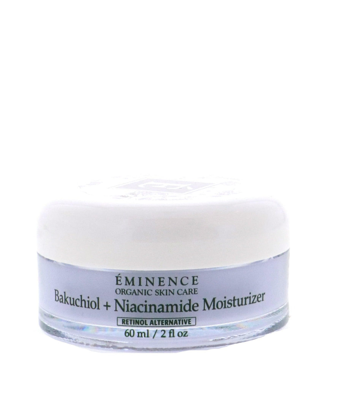 Close-up of Eminence cream texture highlighting smooth, lightweight consistency and absorbency benefit