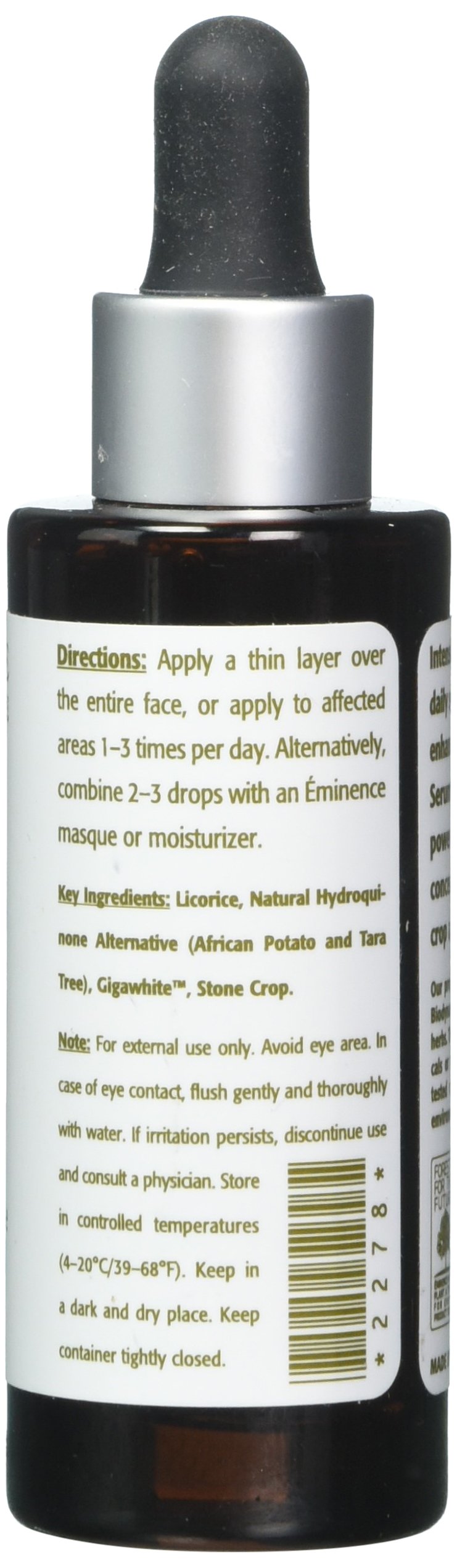 Eminence serum texture close-up highlighting smooth drop consistency for quick absorption