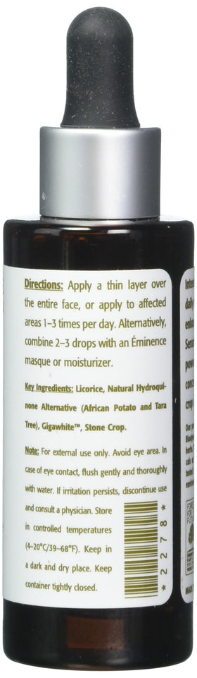 Eminence serum texture close-up highlighting smooth drop consistency for quick absorption