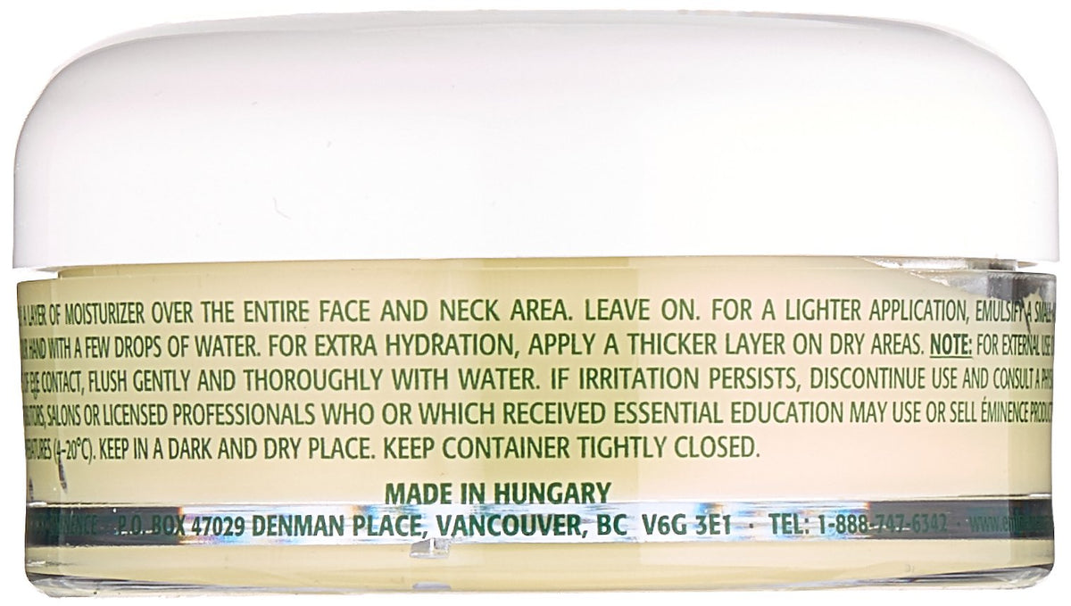 Eminence moisturizer texture close-up showing smooth fastabsorbing hydration