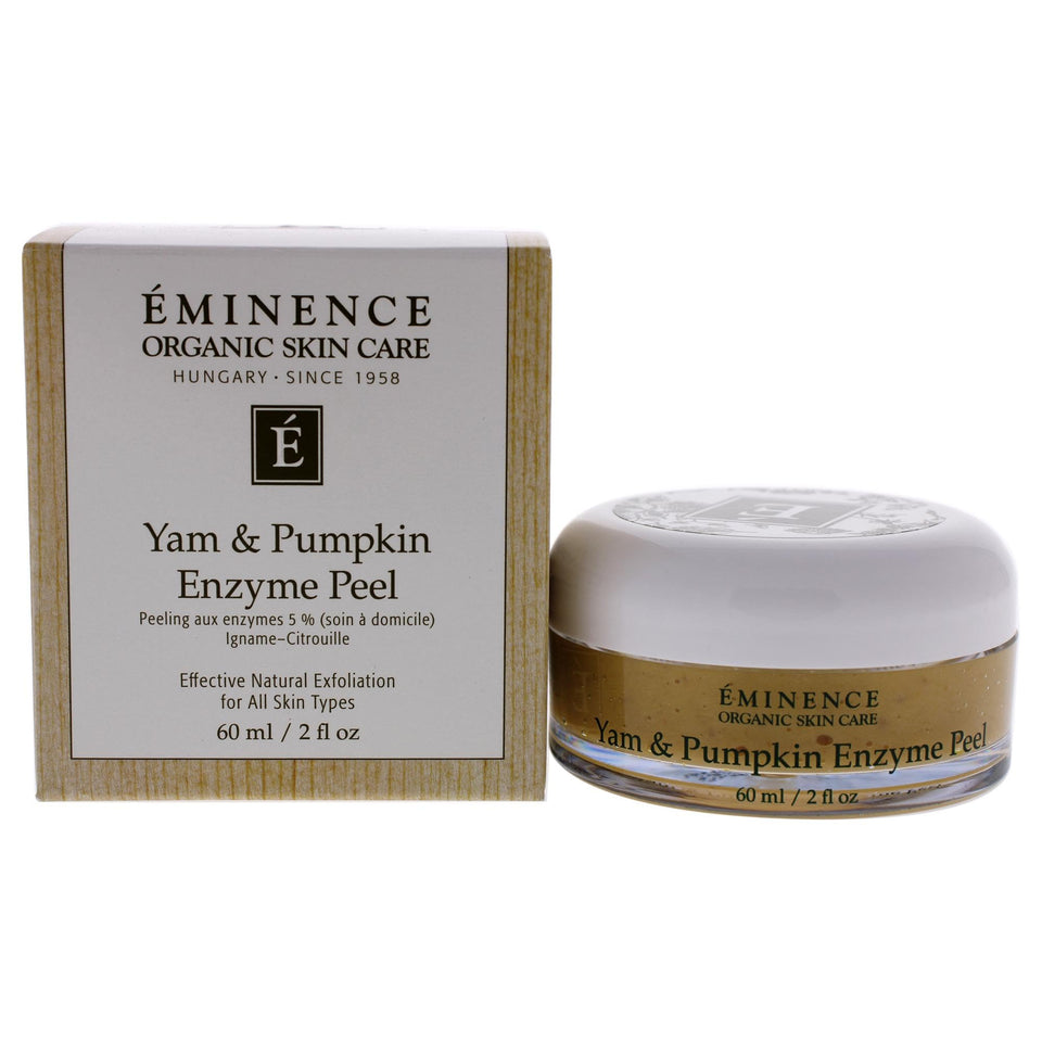Eminence jar front view showing label and white packaging for clear identification and shelf appeal
