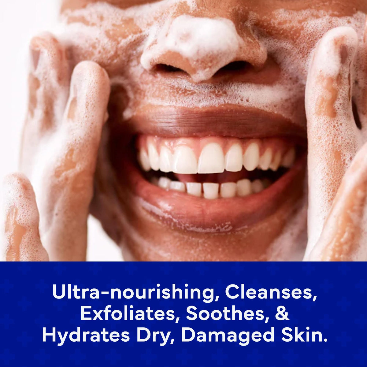 EMUAID moisture bar lather in hand demonstrating gentle cleansing and hydration