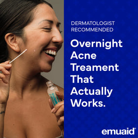emuaid open jar texture close-up, brand shows ointment consistency and absorbency