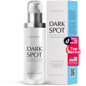 EnaSkin bottle front view showing branding and compact design for daily brightening