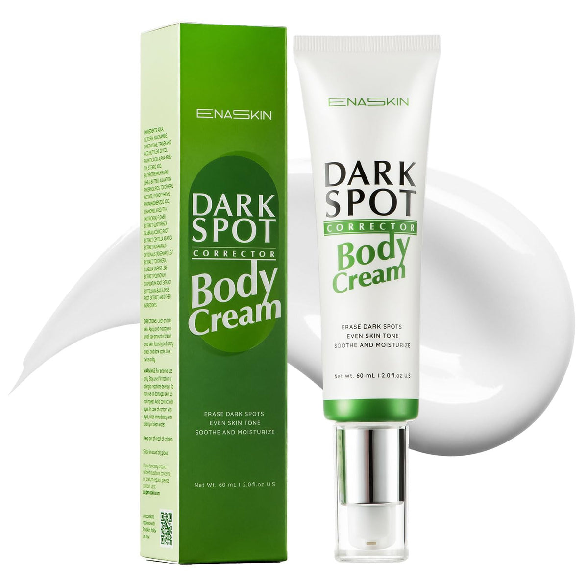 EnaSkin front packaging showing tube and label, clear corrective benefits