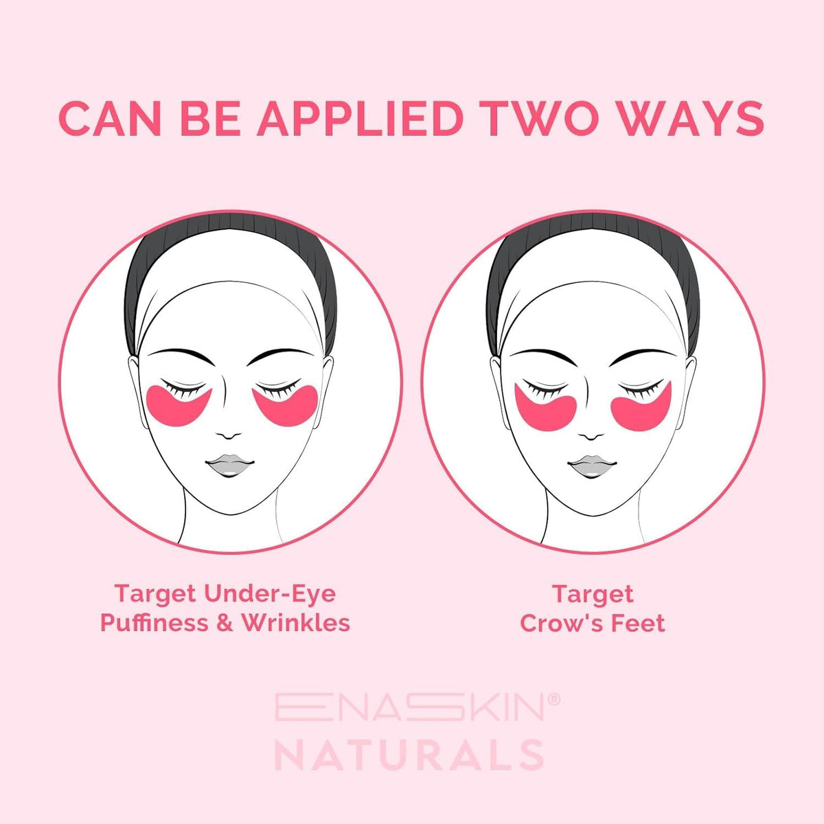 Enaskin Naturals before and after eye area showing brighter look