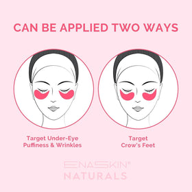 Enaskin Naturals before and after eye area showing brighter look