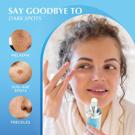 EnaSkin pump dispensing serum drop demonstrating precise, mess-free application