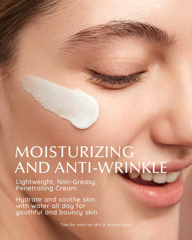 EnaSkin cream texture close-up highlighting smooth hydration