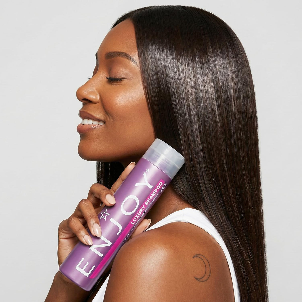 Enjoy before and after hair showing smoother, shinier textured hair results