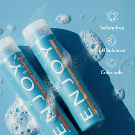 Enjoy conditioner creamy closeup demonstrating smooth detangling action
