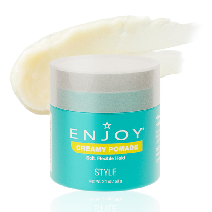 Enjoy jar front view showing label and compact size for easy storage