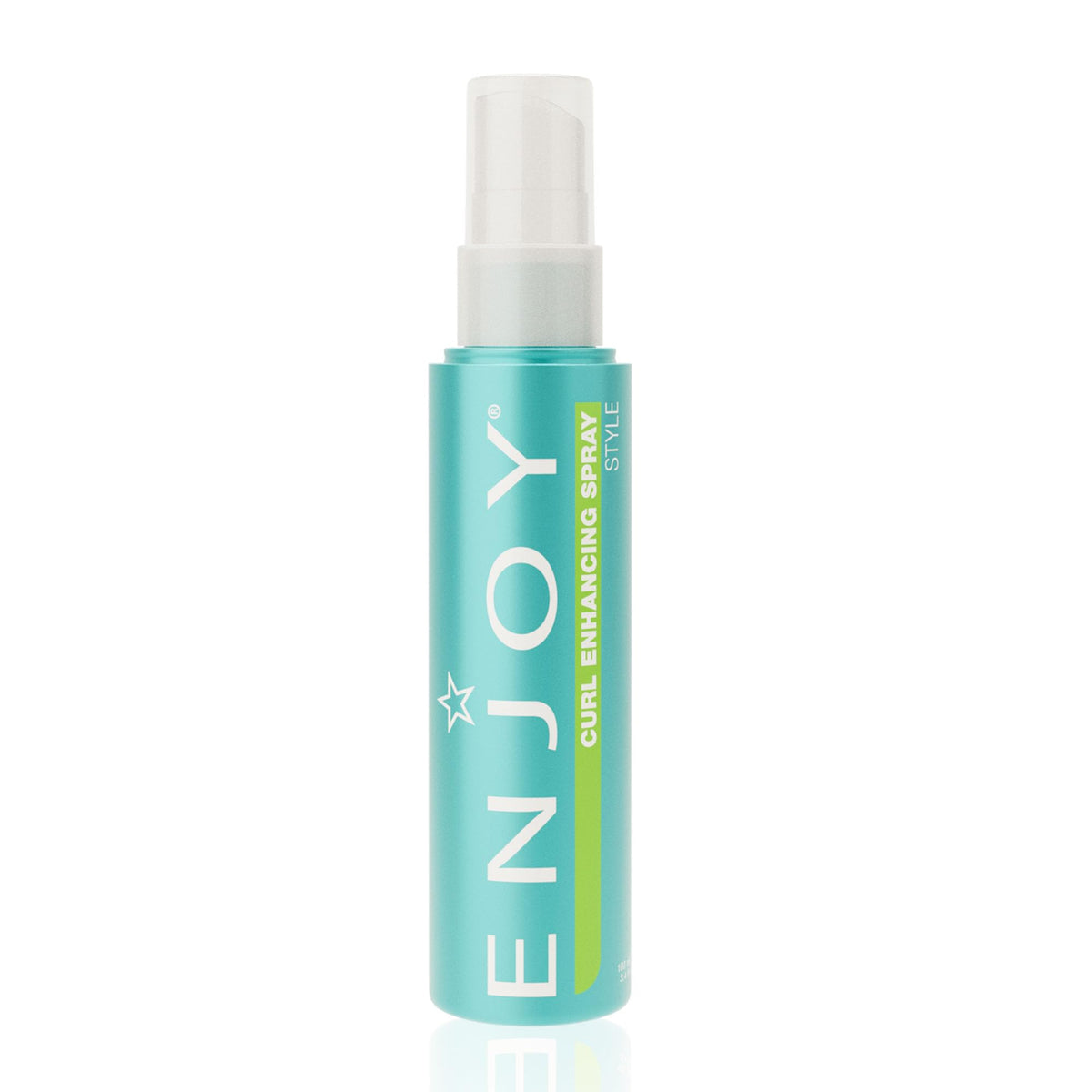 Enjoy front bottle view showing label and compact 3.4 oz size for portability