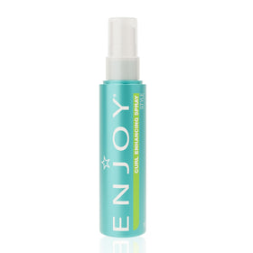 Enjoy front bottle view showing label and compact 3.4 oz size for portability
