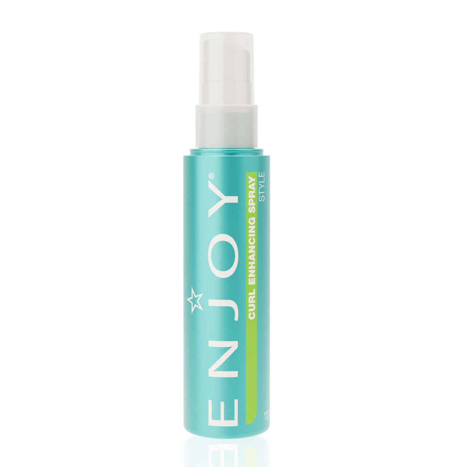 Enjoy front bottle view showing label and compact 3.4 oz size for portability