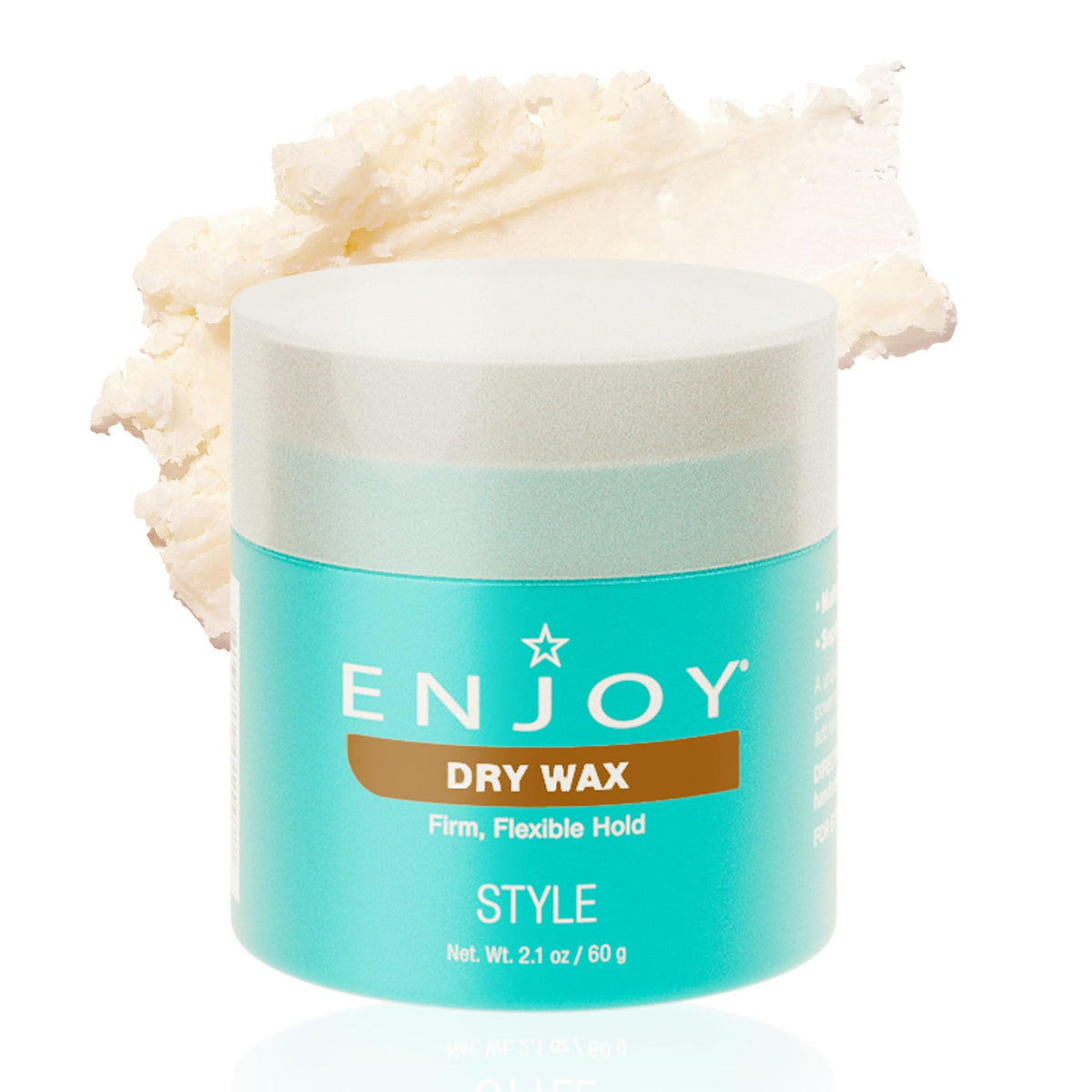 Enjoy dry wax front tub showing compact packaging and clear product name for quick selection