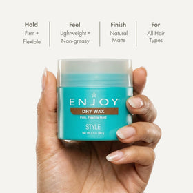Enjoy dry wax open texture closeup showing smooth paste and easy-to-apply consistency