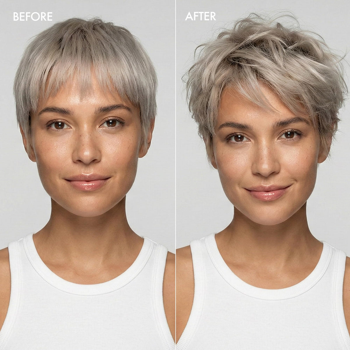 Enjoy dry wax styled short cut demonstrating firm flexible hold and natural matte finish