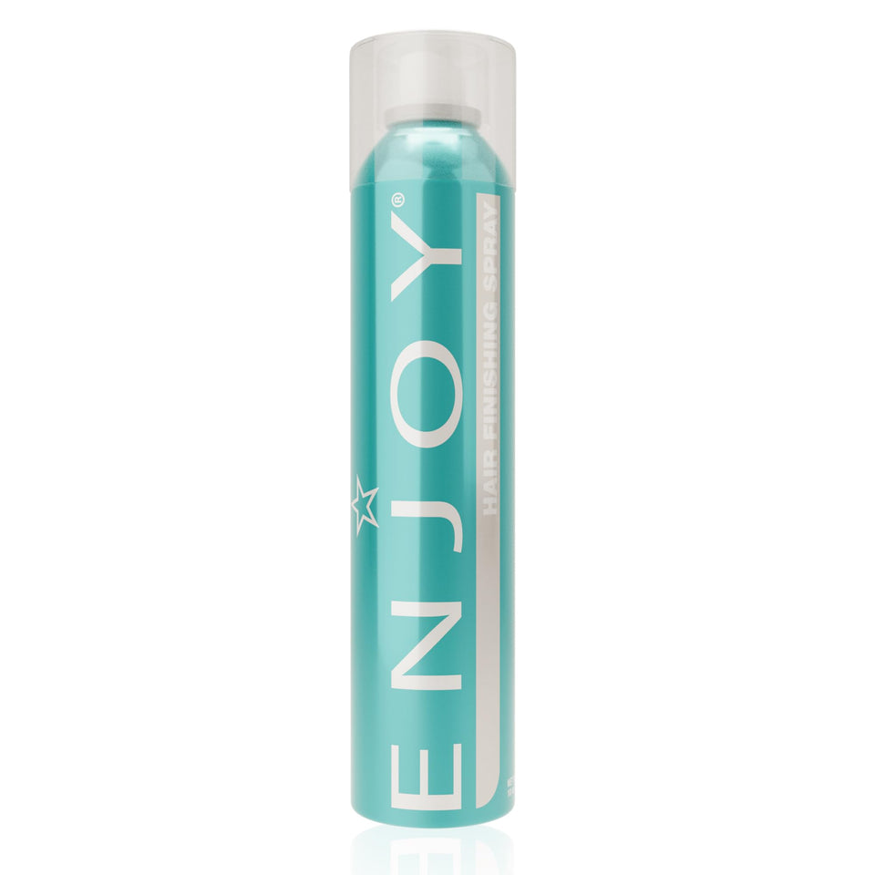 Enjoy finishing spray front packaging showing 10 oz can and branding for styling
