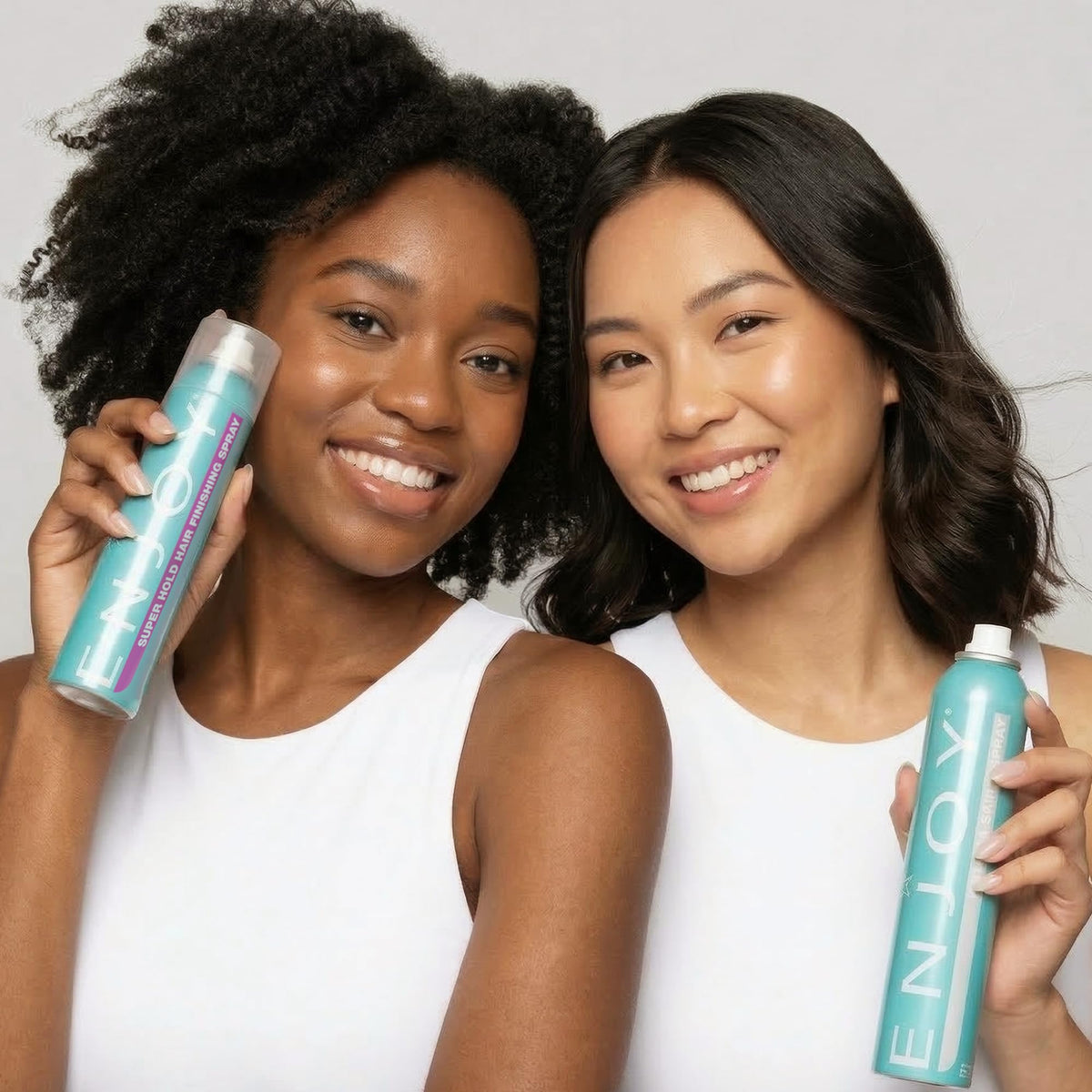 Enjoy finishing spray label details showing ingredient list and color-safe benefit
