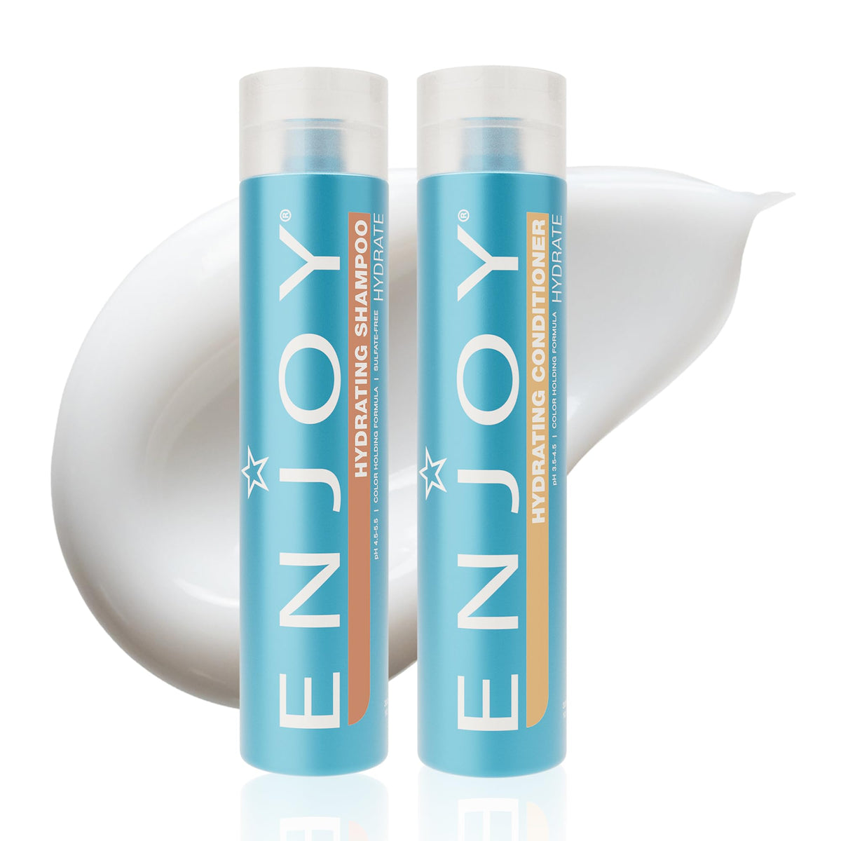Enjoy front packaging hydrating set showing bottles and product benefits