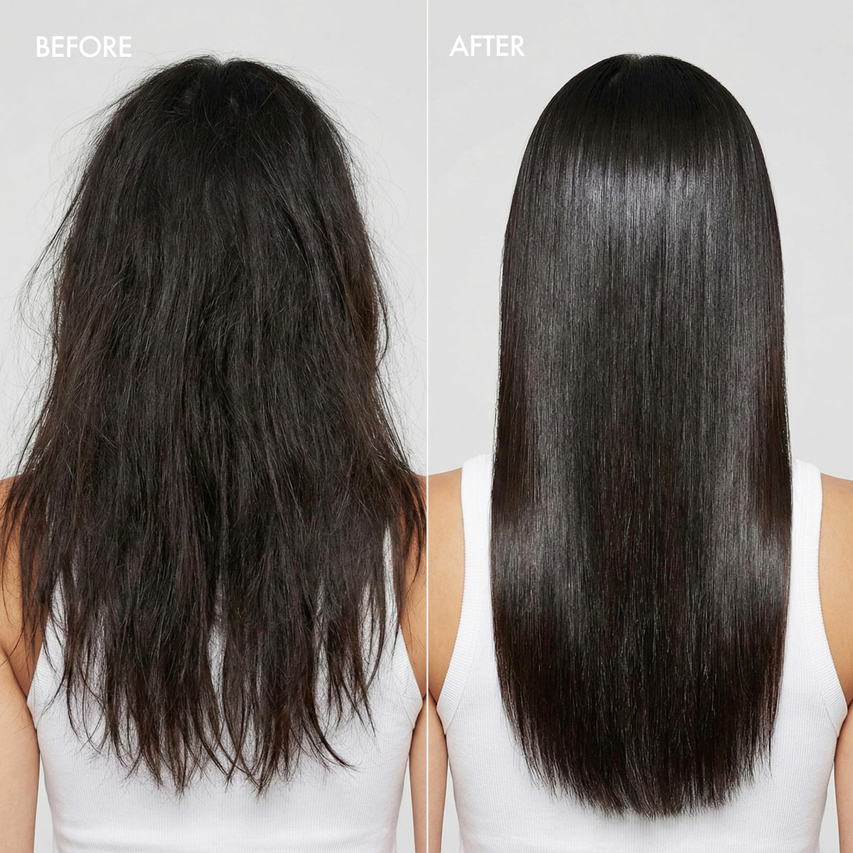 Enjoy hair mask being applied to towel-dried hair, demonstrates detangling action