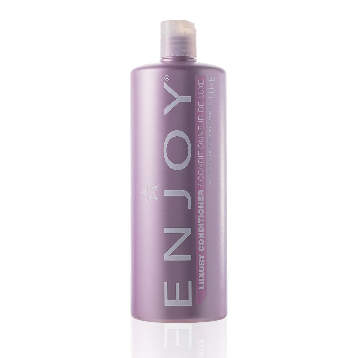 Enjoy front bottle view showing size and branding and clear product benefit