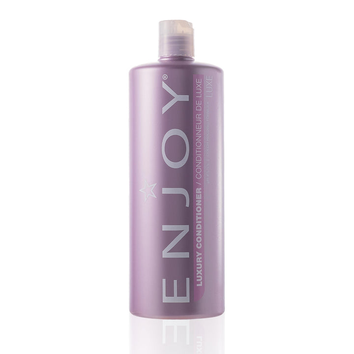 Enjoy front bottle view showing size and branding and clear product benefit