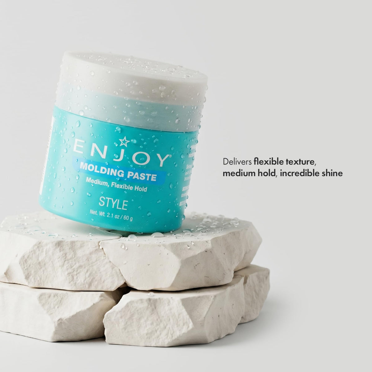 Enjoy molding paste open texture closeup highlights non-greasy consistency