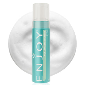 Enjoy volumizing mousse front can shows packaging and easy dispensing benefit