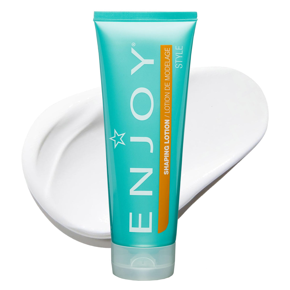 Enjoy shaping lotion front packaging showing bottle and brand for styling clarity