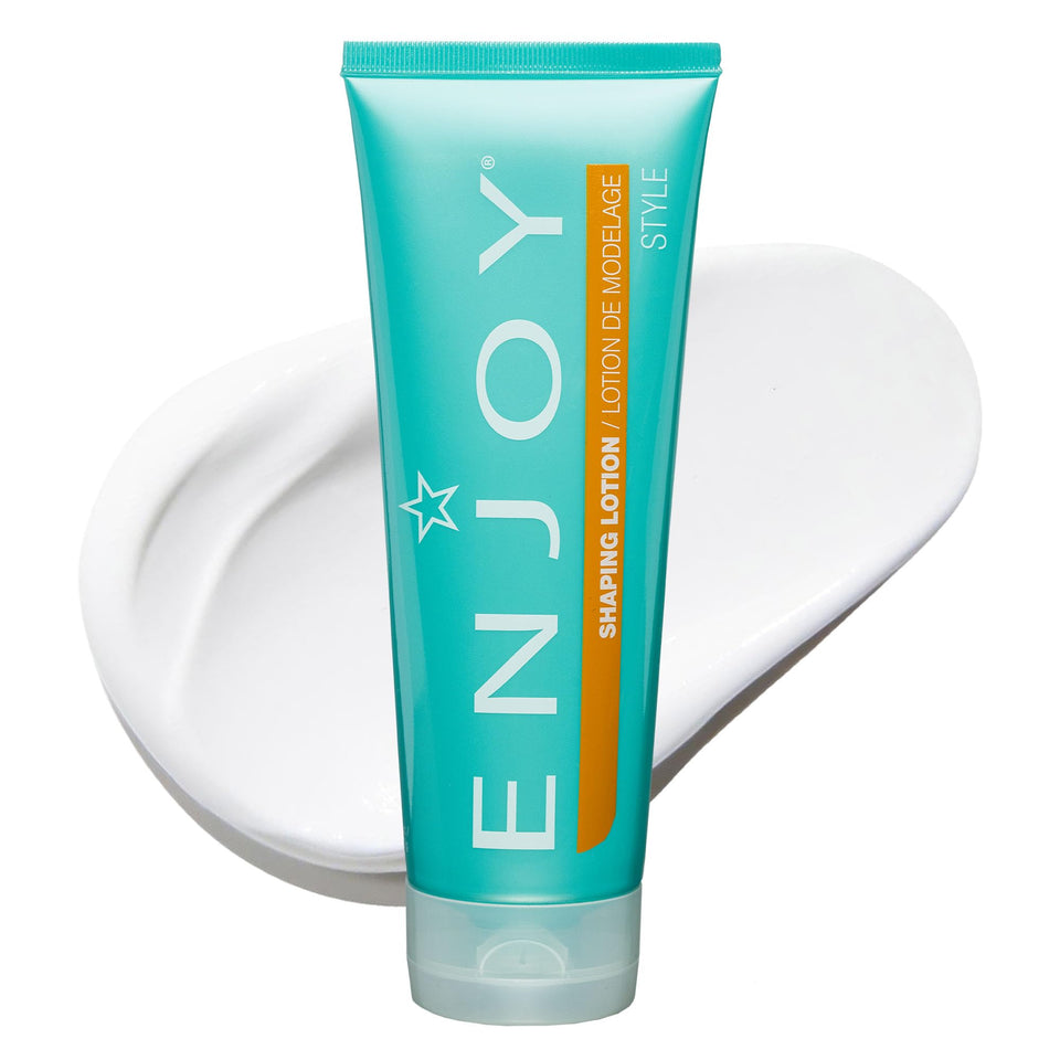 Enjoy shaping lotion front packaging showing bottle and brand for styling clarity