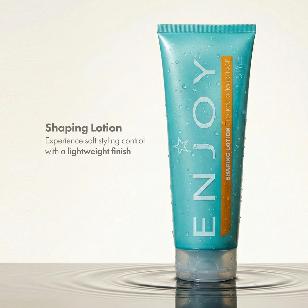Enjoy shaping lotion cream texture closeup showing smooth consistency and lightweight finish