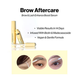 ENTROPY MAKE UP before and after brows showing visible lift and modern style